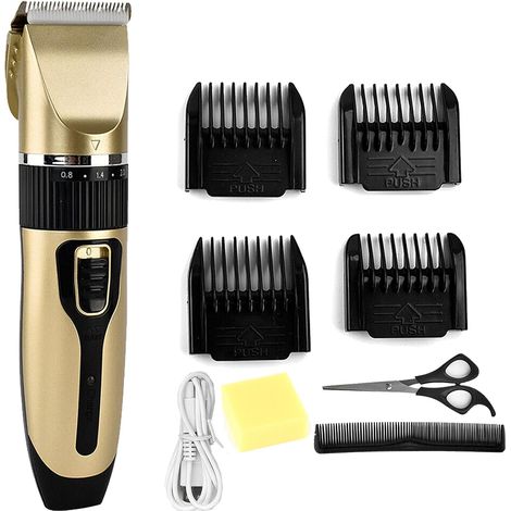 Tondeuse à cheveux électrique rechargeable, tondeuse à cheveux sans fil, ensemble de tondeuse à cheveux professionnelle, adapté aux familles et aux salons de coiffure, ensemble de toilettage et de cou (1/5)