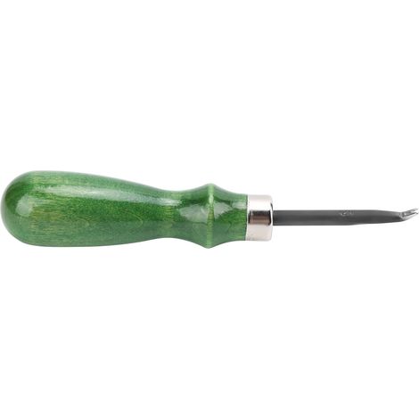 Biseau cuir manche bois vert outil de coupe artisanat, dégraisseur cuir pour bricolage, skiver à lèvre, travail du cuir