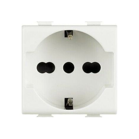 Presa schuko bipasso Compatibile  16A bticino matix AM5440/16