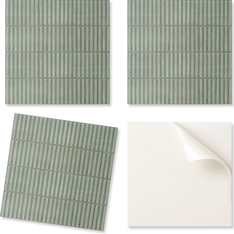Juego de baldosas de vinilo estampadas para dormitorio, autoadhesivas, rectangulares, modernas, 4x50x50 cm