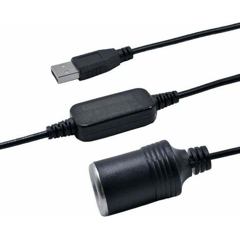 Convertisseur de prise allume-cigare USB A mâle vers 12 V (1/3)