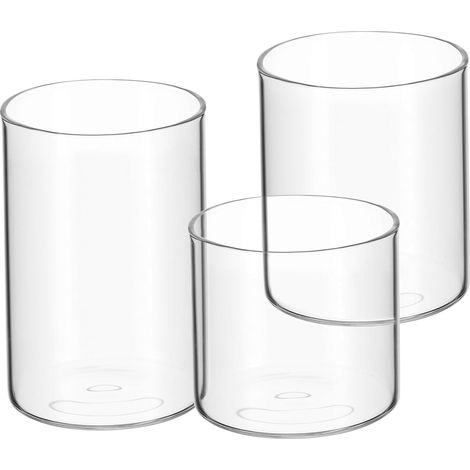 pièces Lot de Coupes à Bougie Transparentes Cylindriques (1/5)