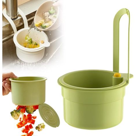 Colador de fregadero，cesta de filtro para fregadero，cesta de filtro de malla y contenedor para residuos de alimentos (verde，1 unidad) (1/5)