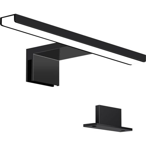 Applique murale LED pour miroir de salle de bain – 30 cm, 5 W, 400 lm, blanc froid 6000 K, IP44, noir mat (1/5)