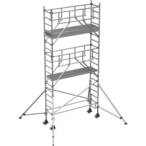 ZARGES Multitower S-PLUS 1T - Fahrgerüst Ausleger Arbeitshöhe 6.45 m 4.45 m + Plattform 0.60 m x 2.50 m (1/5)