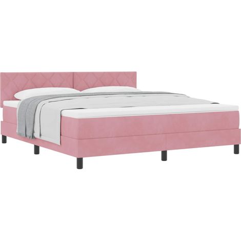 Maison Exclusive - Boxspringbett mit Kopfteil Rosa 180 x 200 cm S (1/5)