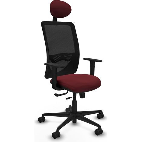 Silla de oficina piqueras y crespo Zulema negro tela cuero (1/2)