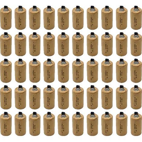 Batteria Ni-Cd, capacità 2800 mAh, facile da assemblare, SC-2800mAh-50pcs (1/2)
