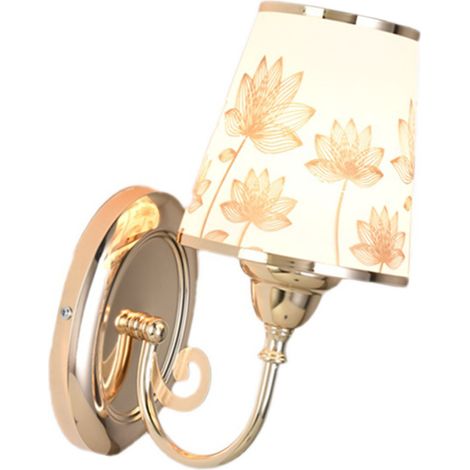 Applique murale LED de chevet moderne et élégante en métal à lumière chaude avec interrupteur pour chambre ou salon (1/5)