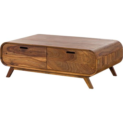 Couchtisch Sheesham 120x70x40 hellbraun lackiert MAILAND 135