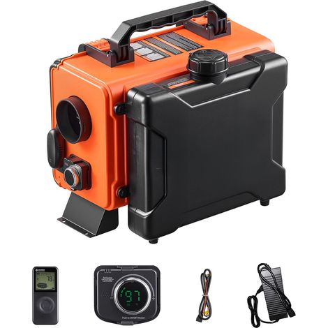 Chauffage diesel 5-8kW, 12V/24V, tout-en-un portable avec télécommande et écran LCD, chauffe rapide et silencieux, réservoir 4,5L pour camions, vans, camping-cars et garages. (1/5)