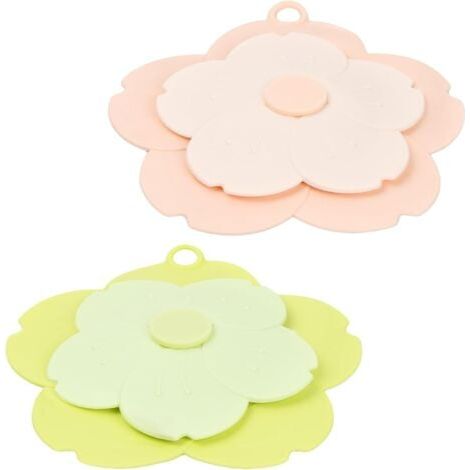 Bouchons de Vidange en Silicone Anti-Odeur, Couvercle Désodorisant pour Egouts Lot de 2, Couvercle de Bouchon de Baignoire, Bouchon de vidange pour Do (1/5)