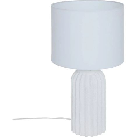 Lampe à Poser en Béton "Fernan" 50cm Blanc (1/5)