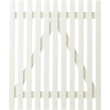 Plus Vorgartentor Retro 100 x 120 cm weiß Holzzäune