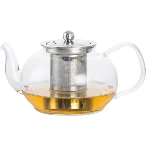 1 Théière Verre borosilicate,Filtre acier inoxydable 304,Résistante chaleur,Design minimaliste,Usage cuisine (1/5)