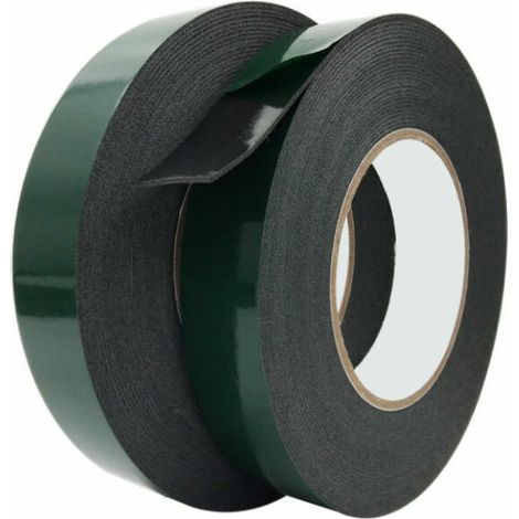 royaluxe -Ruban adhésif double face Extra Fort, 2 Rouleau Ruban de Mousse Double Face Puissant pour Montage Durable et Adapté à l’industrie Automobile, Les Moulures(20mm10m) (1/5)