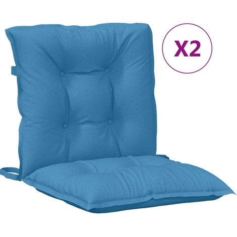 Maison Exclusive - Niedriglehner-Auflagen 2 Stk. Melange Blau 100 (1/5)