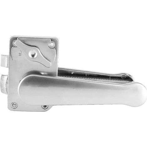 Serrure de porte de salle de bain, ensemble de verrouillage à levier pour porte de toilettes, poignée de salle de bain chromée polie, compatible avec les modèles à came (1/5)