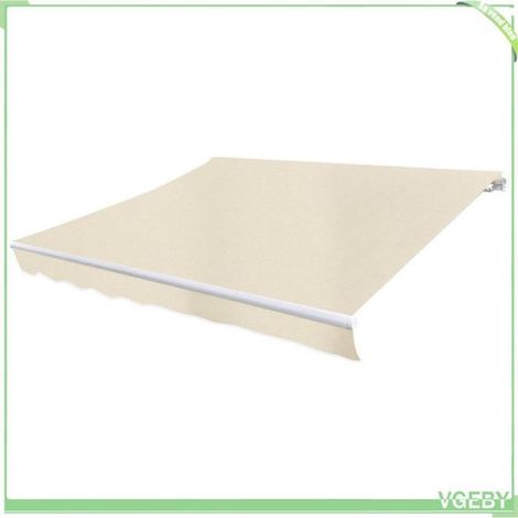 Toile d'auvent de remplacement - FAFEICY - 141014 - 4 x 3 m - Crème (Beige) - Polyester anti-UV (1/4)
