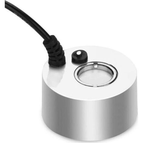Fogger Brumisateur à ultrasons en métal 24 V Fogger pour Bassin, Aquarium, Jardin, Halloween Prise UE (Argent) (1/4)