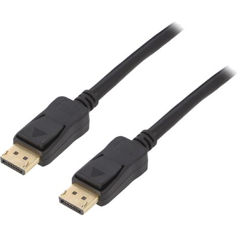 Cable DisplayPort 1.2 prise male des deux cotes 3D 4K UHD 15m - Noir