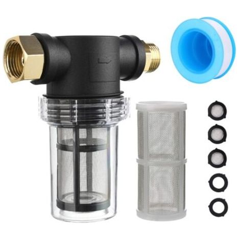 PA Gartenschlauchfilter für Hochdruckreiniger-Zulaufwasser, Sediment-Inline-Filter (1/4)