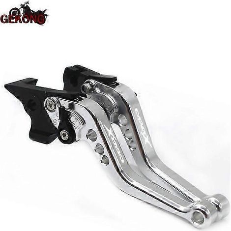 Accessoires pour Yamaha Cygnus X 125 Smax 155 2016-2018 : leviers de frein et d'embrayage courts pour moto (argenté). (1/5)