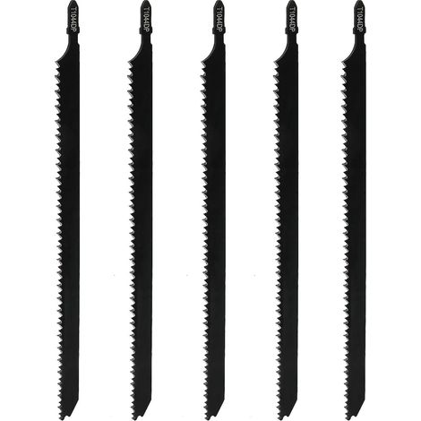 5 x T1044D 250mm Long T-Shank Jigsaw Blades for Cutting Thick Wood and OSB Fiber Boards (1/5)