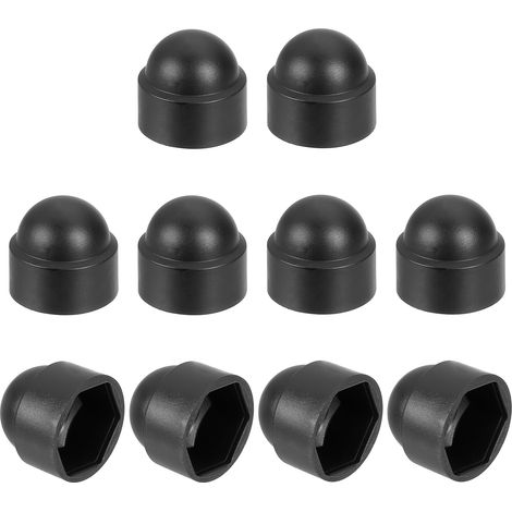 10 Pièces Capuchon de Protection pour Écrou M12x18x23mm (Noir) (1/5)