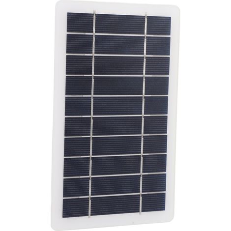 Panneau solaire 5W CC monocristallin femelle portable, petit panneau de charge solaire pour ordinateur portable et radio (1/5)