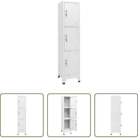 Schließfach - Schließfachschrank mit 3 Fächern 38x45x180 cm (1/5)
