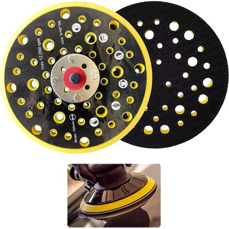 1 Plateau Ponceuse 6 Trous,Base 150mm,Velcro,Polyuréthane,Mirka Ceros Deros (1/5)