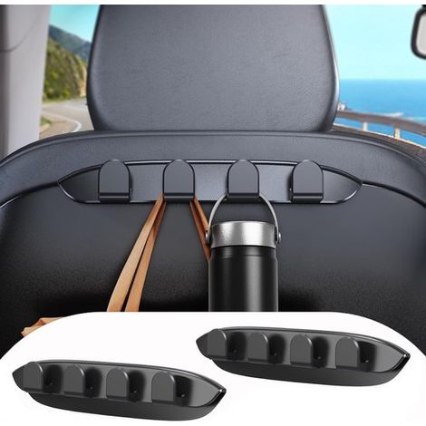 Ganchos para asientos de coche para Tesla Model 3/Y - 2 piezas - Negro (1/5)