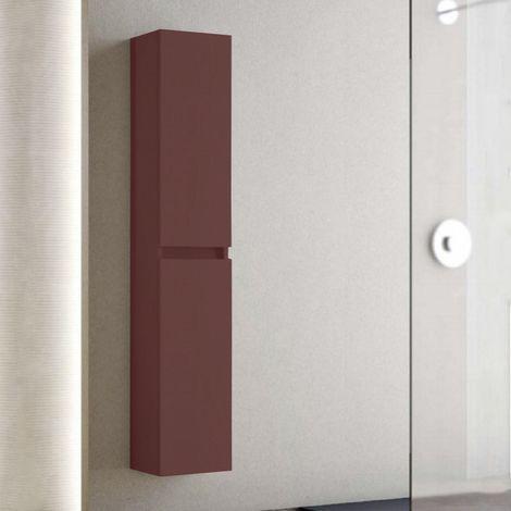 Colonna sospesa in legno a due ante H160 cm CUBE Ruggine Opaco (1/3)
