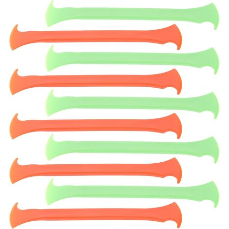 Ensemble de 10 Outils pour Pose de Films Teintés Voiture, Grattoirs Double-Hache Plastique Orange et Vert, Outil de Coupe-Bordures Vinyle, Application Précise et Finition (1/5)