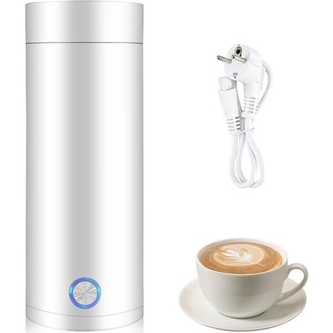 Kleiner Wasserkocher Mini Wasserkocher für Reisen und Büro 3 in 1 Funktion 400 ml Weiß (1/5)