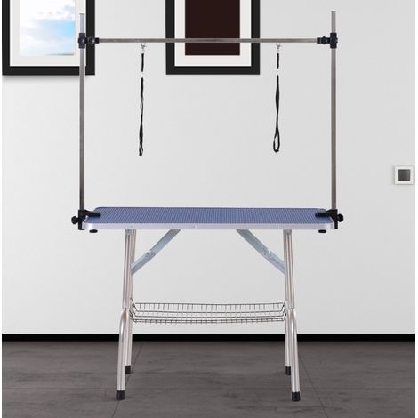 Tavolo toelettatura per cani e gatti 107 x 60 x 170 cm blu HAVRYA (1/5)