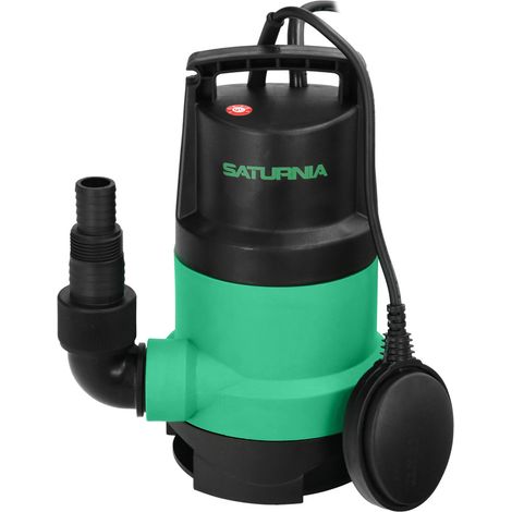 SATURNIA Pompa sommergibile per acque reflue 400 W. 8.000 lts/ora, Profondità 5 mts, Prevalenza 5,5 mts. Particelle max. Ø 30 mm. (1/5)