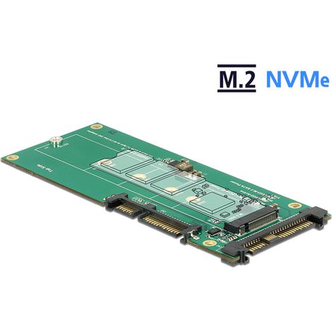 Delock Convertidor U.2 SFF-8639 NVMe / SATA de 22 contactos  1 x Ranura M M.2