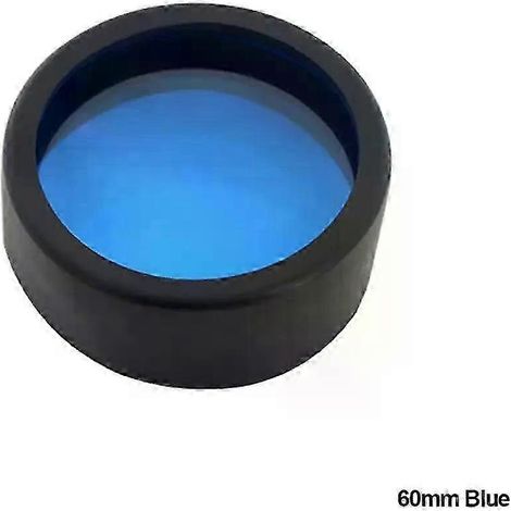 Cache de phare de moto jaune/rouge/bleu en plastique à monter soi-même, ampoule 3000K, changement de couleur, diamètre 58 mm / 60 mm (60 mm bleu) (1/5)
