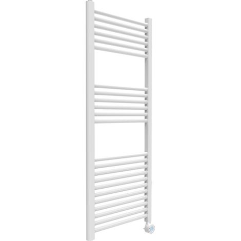 Calentador de toallas eléctrico en color blanco 1200 x 500 mm programable semanalmente ERCOS ELETTRA ASOPSD901005001200  Blanco (1/5)