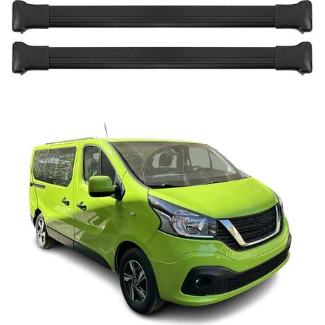 OMAC Barres de toit en aluminium pour Nissan NV300 2016-2021 – TÜV / DIN 75302:2019 – Charge max 75 kg – 2 barres Noir (1/4)