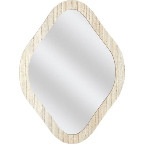 Miroir Déco Losange "Elio" 34cm Naturel (1/4)