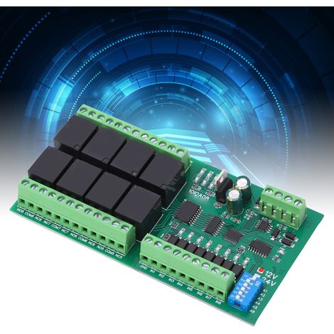 ModbusRTU RS485 8-Kanal DI-DO 12V DC Relaismodul (1/5)