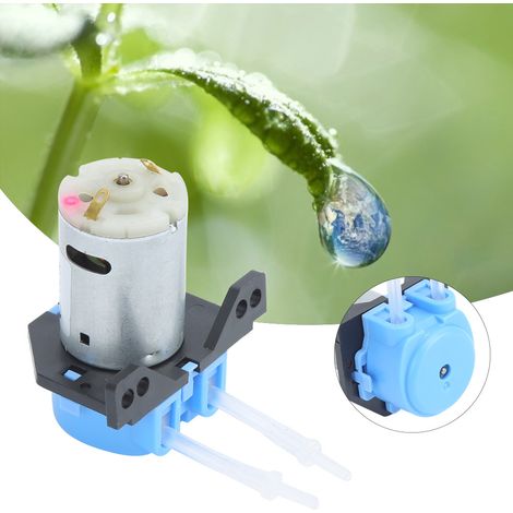 Pompe péristaltique mini angle droit 12V DC multifonction jardin, pompe doseuse liquide bleue pour tuyau (1/5)