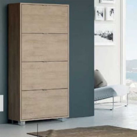 Scarpiera Singola 4 Ante a Ribalta 76x30x155 cm - VARI COLORI DISPONIBILI (1/2)