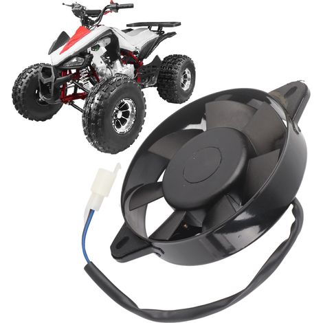 Ventilateur de refroidissement rond de 142 mm, dissipateur thermique électronique à 7 pales, 2 fils, adapté aux quads, VTT et buggies de 150 et 250 cm3. (1/5)