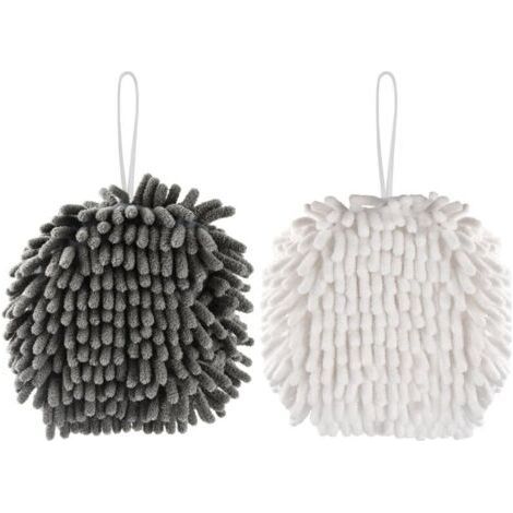 Chenille Hand Towel, Soft and Fluffy Microfiber Hand Towel, Small Hanging Absorbent Quick Drying Hand Towels for Kitchen Bathroom and Toilet (1/4)