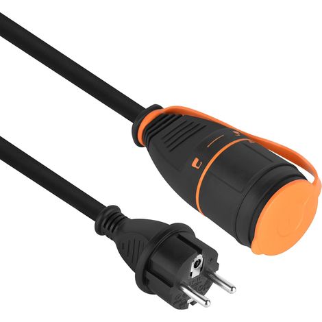 Electraline 01744 Prolunga Elettrica Pro-Line Outdoor IP44, Cavo in gomma H07RNF 3G1.5 con Presa Electralock Dotata di Meccanismo di Blocco che impedisce Disconnessioni Accidentali della Spina, 20 m (1/5)