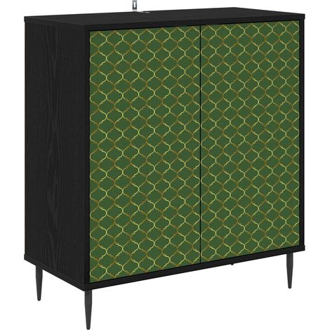 Credenza GELEEN Rovere Nero 69 x 33 x 76 cm vidaXL